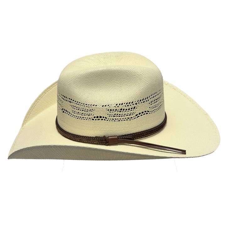 Ivory Cowboy Country Straw Hat for wholesale on Faire
