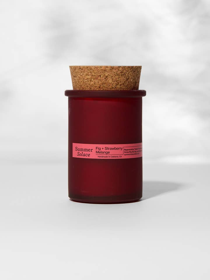Mezcla de Higo y Fresa – Vela de Sebo, 170 g para venta al por mayor de SUMMER SOLACE- Regenerative Tallow Beauty