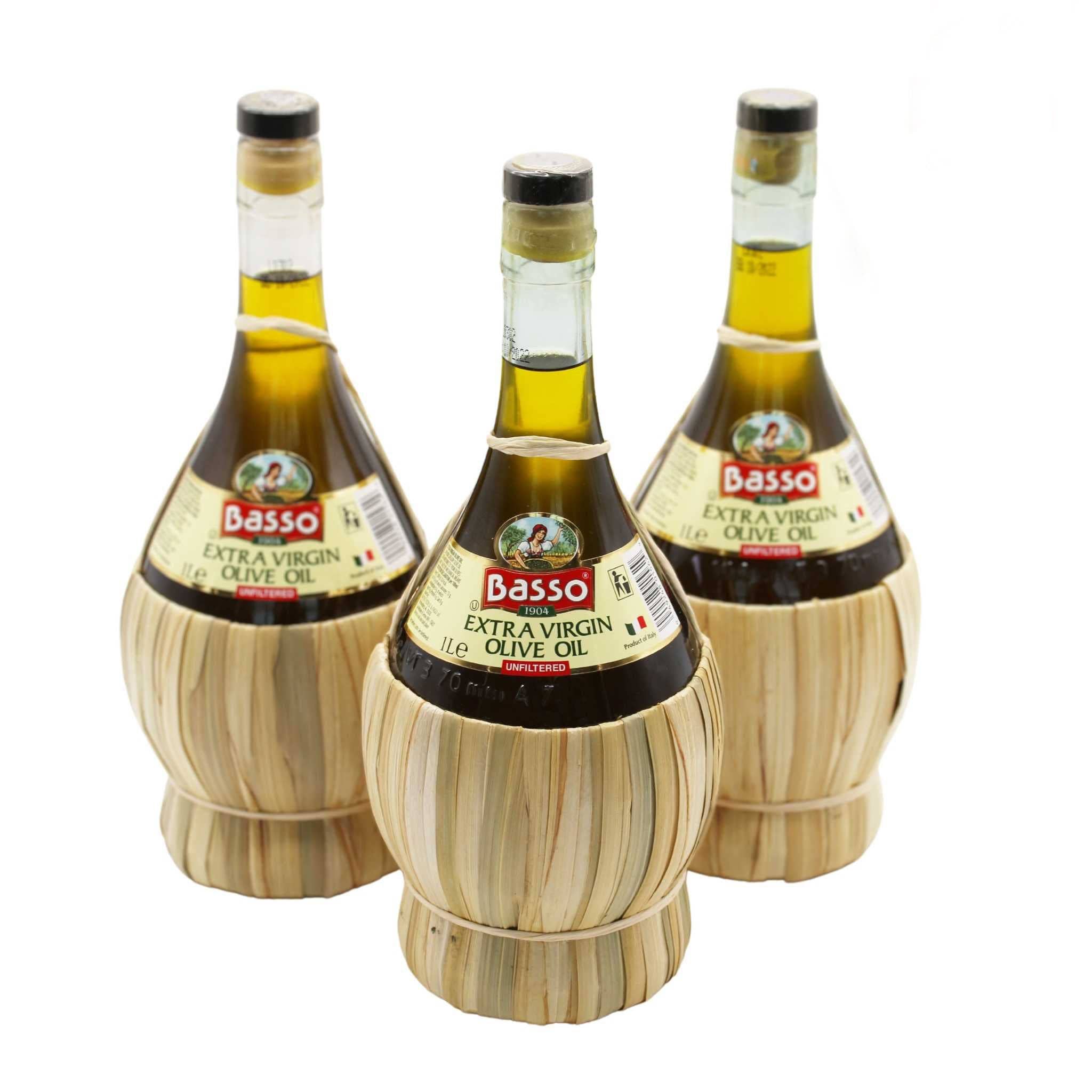 Wholesale Italian Food - Wholesale Olive Oil - Basso 1904 Unfiltered “First Cold Pressed” Extra Virgin Olive Oil – 1 L (33.8 fl oz)2