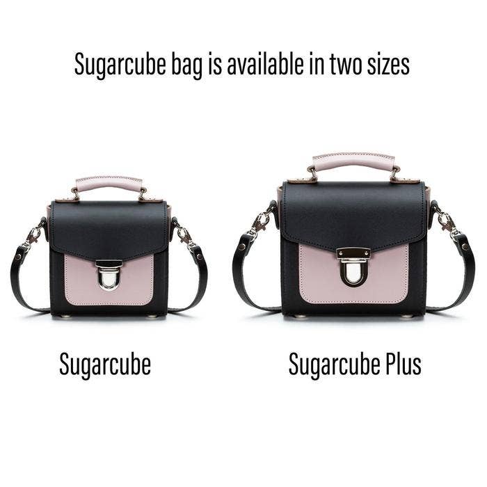 Bolso de mano hecho a mano Cubo Sugarcube de Piel - Rosa Trufa - Plus para venta al por mayor de Zatchels