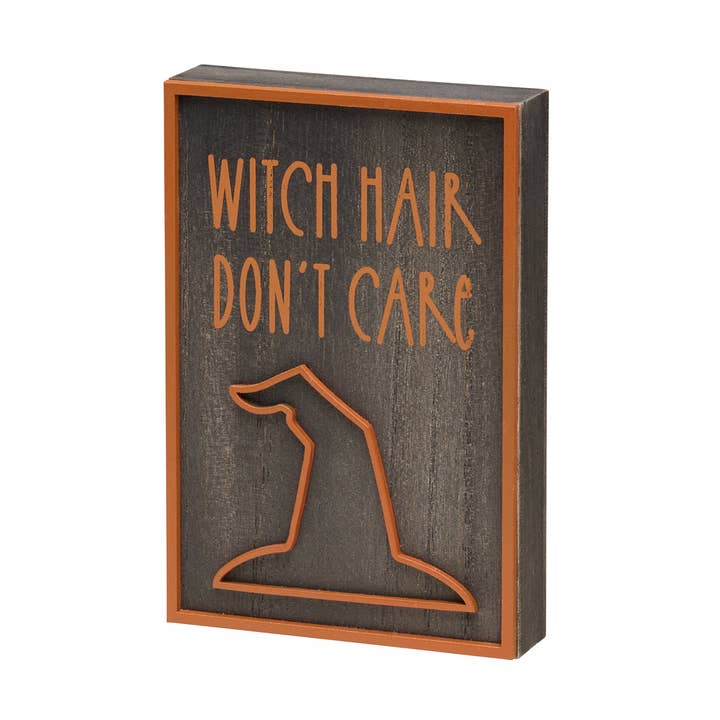 CA-4964 - Witch Hair Decorative Tabletop Laser Block for wholesale by Collins Painting & Design