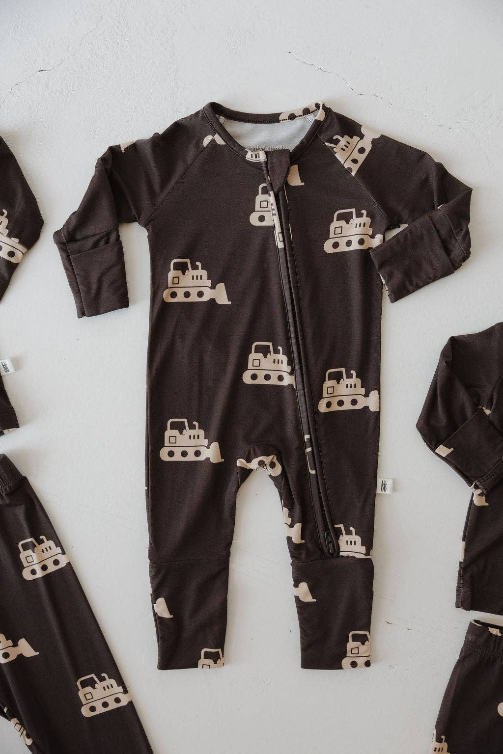 Forever French Baby - Wholesale Sleepsuit - Baby - Bamboo Zip Pajamas | Bulldozer8