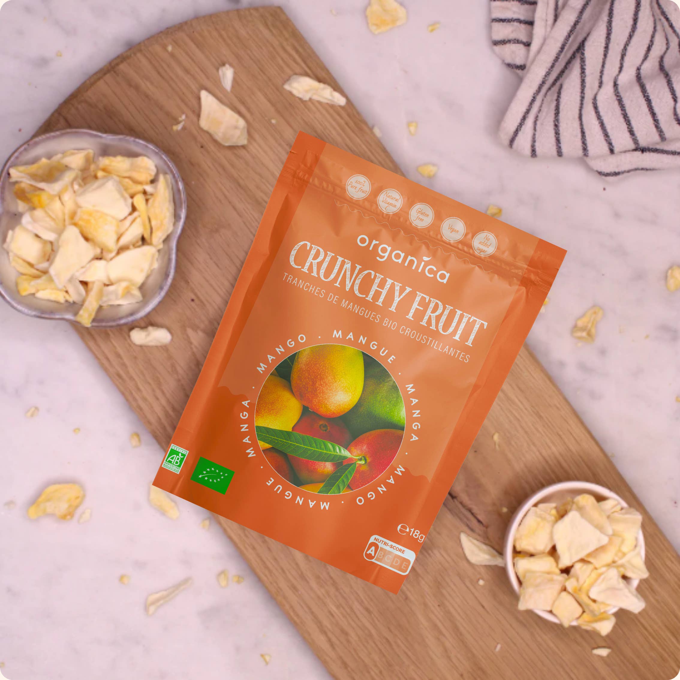 Organica - Wholesale Dried/Dehydrated Fruit - Organic freeze-dried mangoes 100% pure fruit | Organica Food2