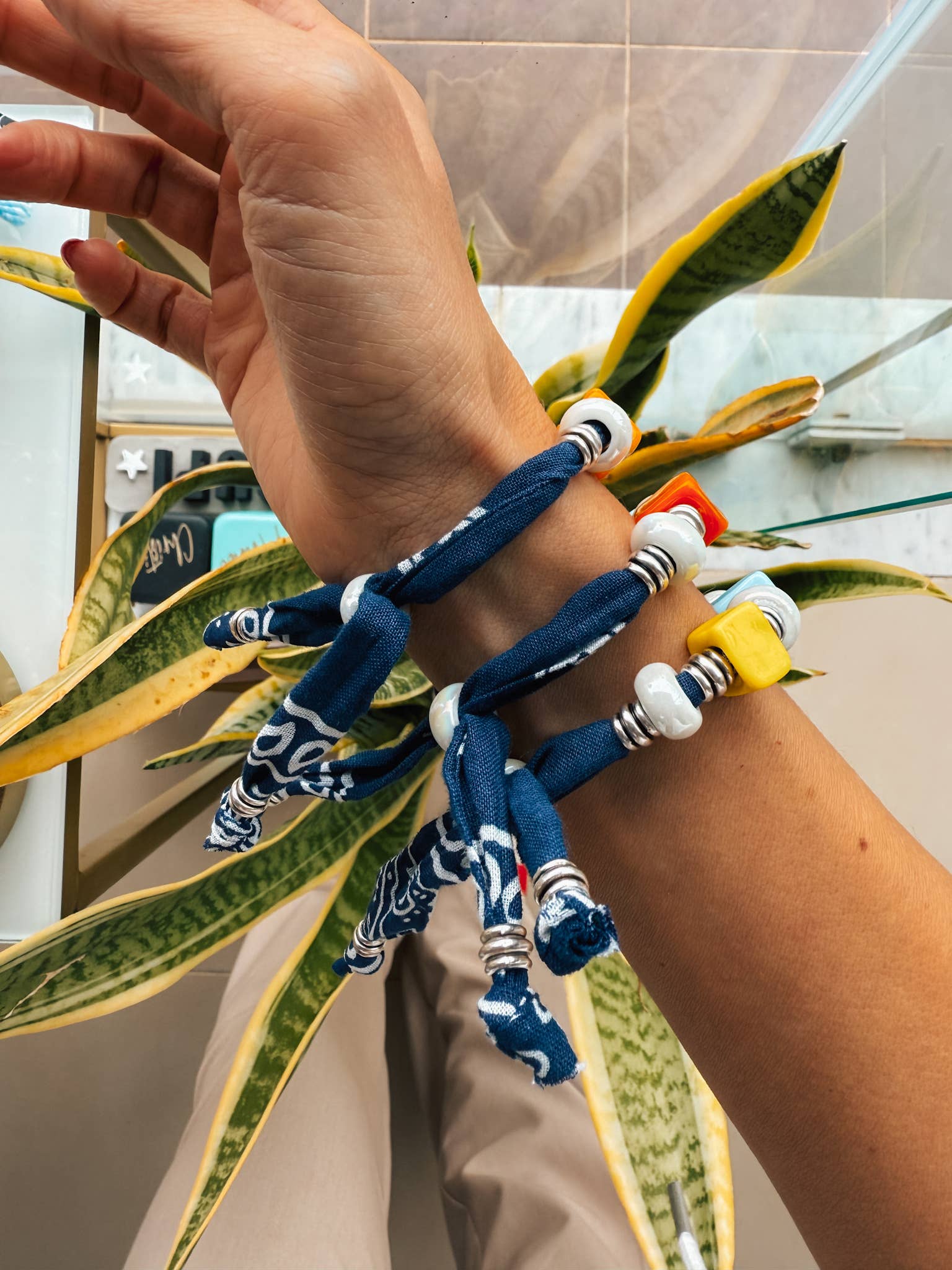 Goupi - Venta al por mayor Pulsera de cuentas - Pulseras de bandana de verano con dijes dorados y plateados8