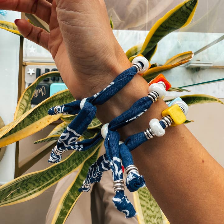 Goupi - Venta al por mayor Pulsera de cuentas - Pulseras de bandana de verano con dijes dorados y plateados8