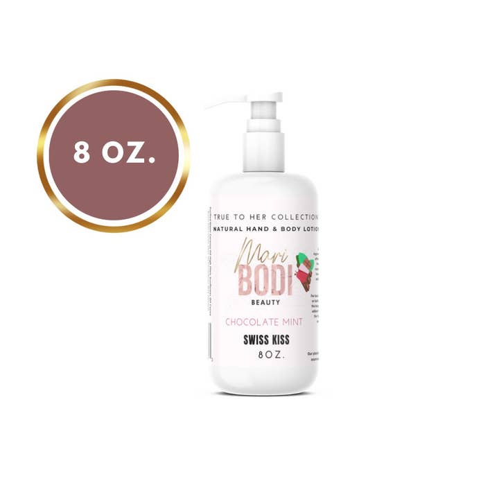 Chocolate Mint - Lotion naturelle pour les mains et le corps 8 oz pour la vente par MariBodi Beauty
