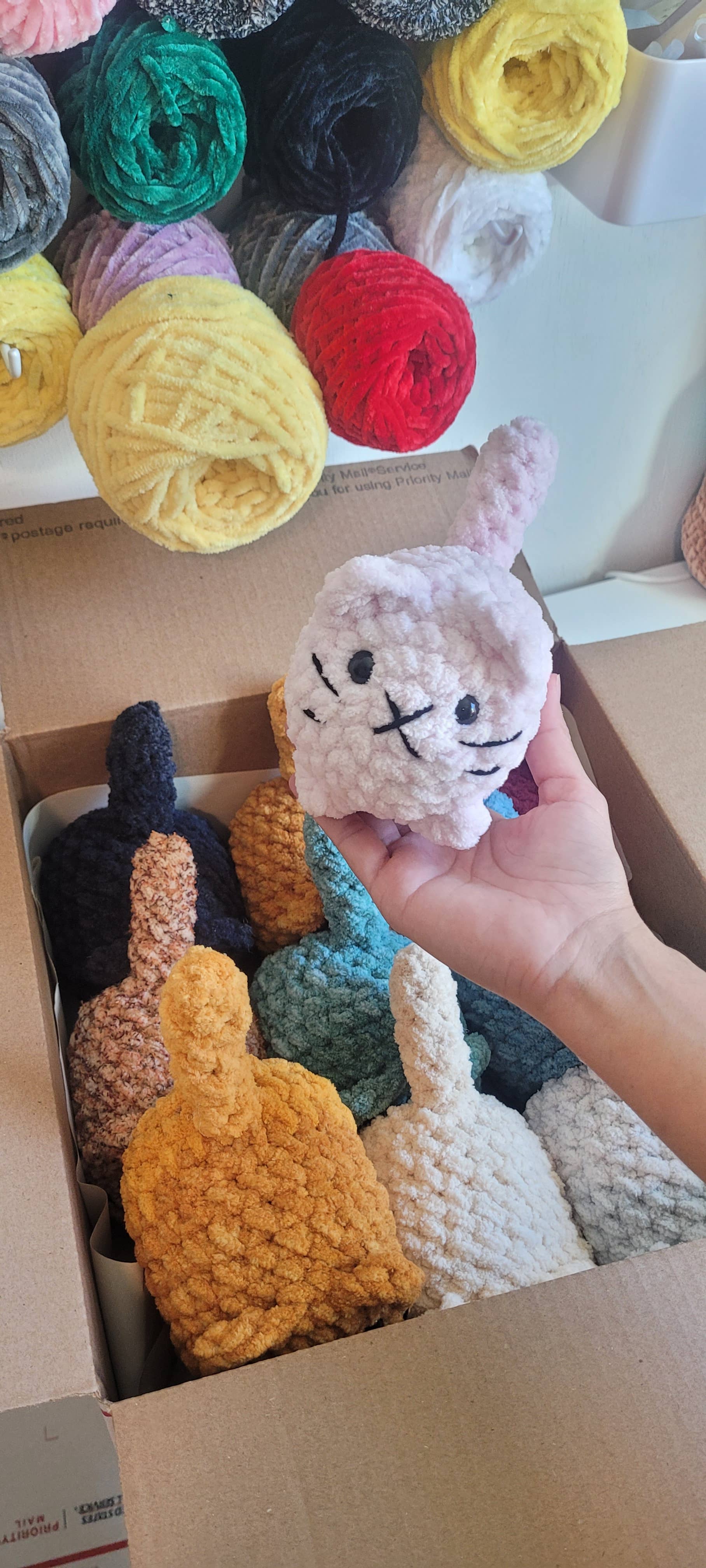 Random colors Loaf cat plushy. Small loaf cat. Loaf cat amigurumi.  for wholesale on Faire2