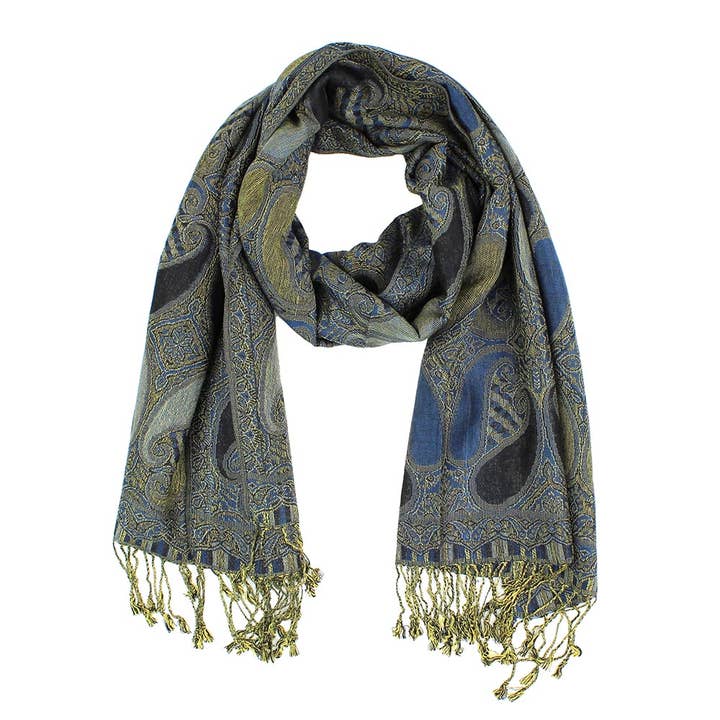 Sensibling Corp. - Wholesale Scarf - Women's - Large Paisley Pashmina Scarf Shawl19