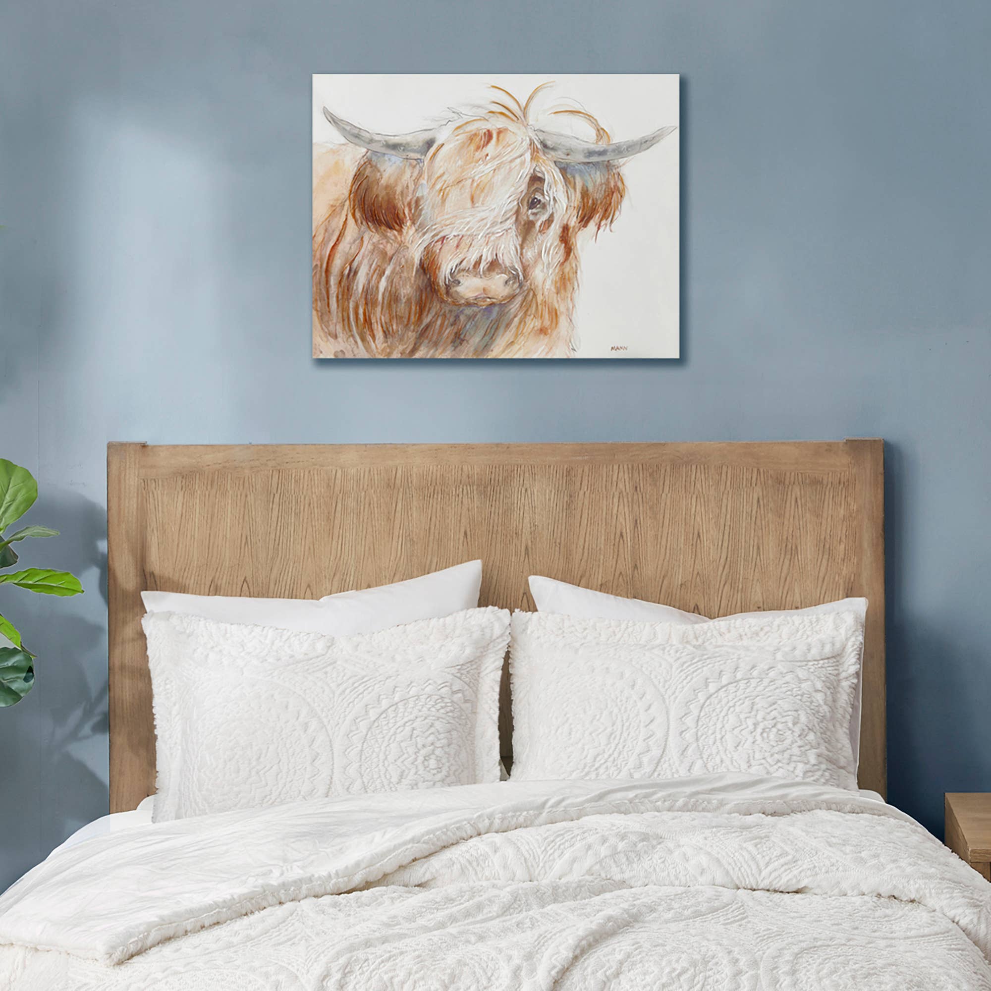 Olliix - Wholesale Art Print - Highland Cow Cattle Wavy Coat Wall Art Decor6