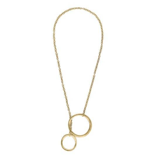 Gloria Mago – wholesale Hänge-/berlockhalsband – Länk kedja halsband guld positionerbar 70cm