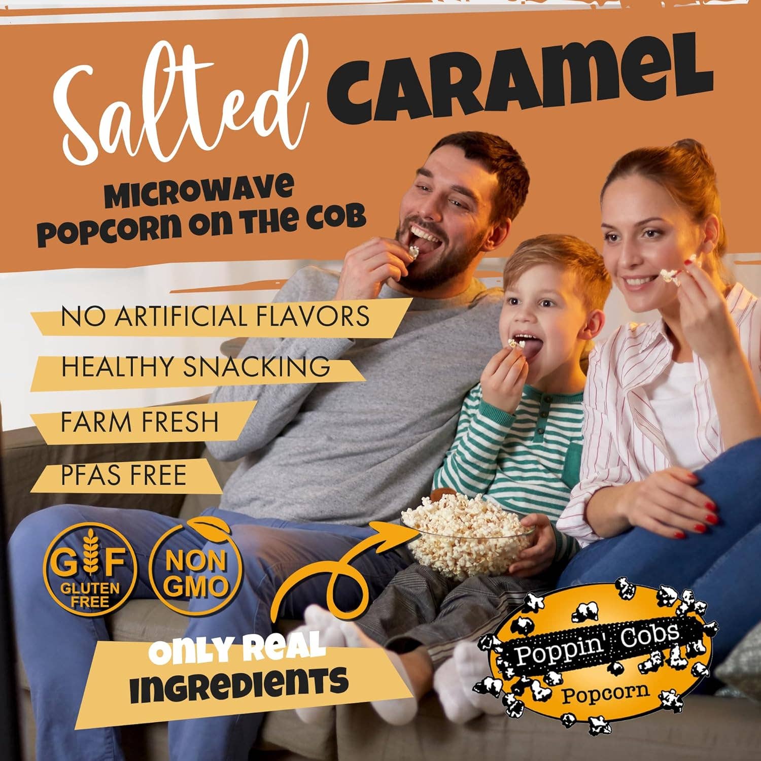Poppin' Cobs Popcorn - Wholesale Popcorn - Popcorn on the Cob with Salted Caramel Seasoning 4