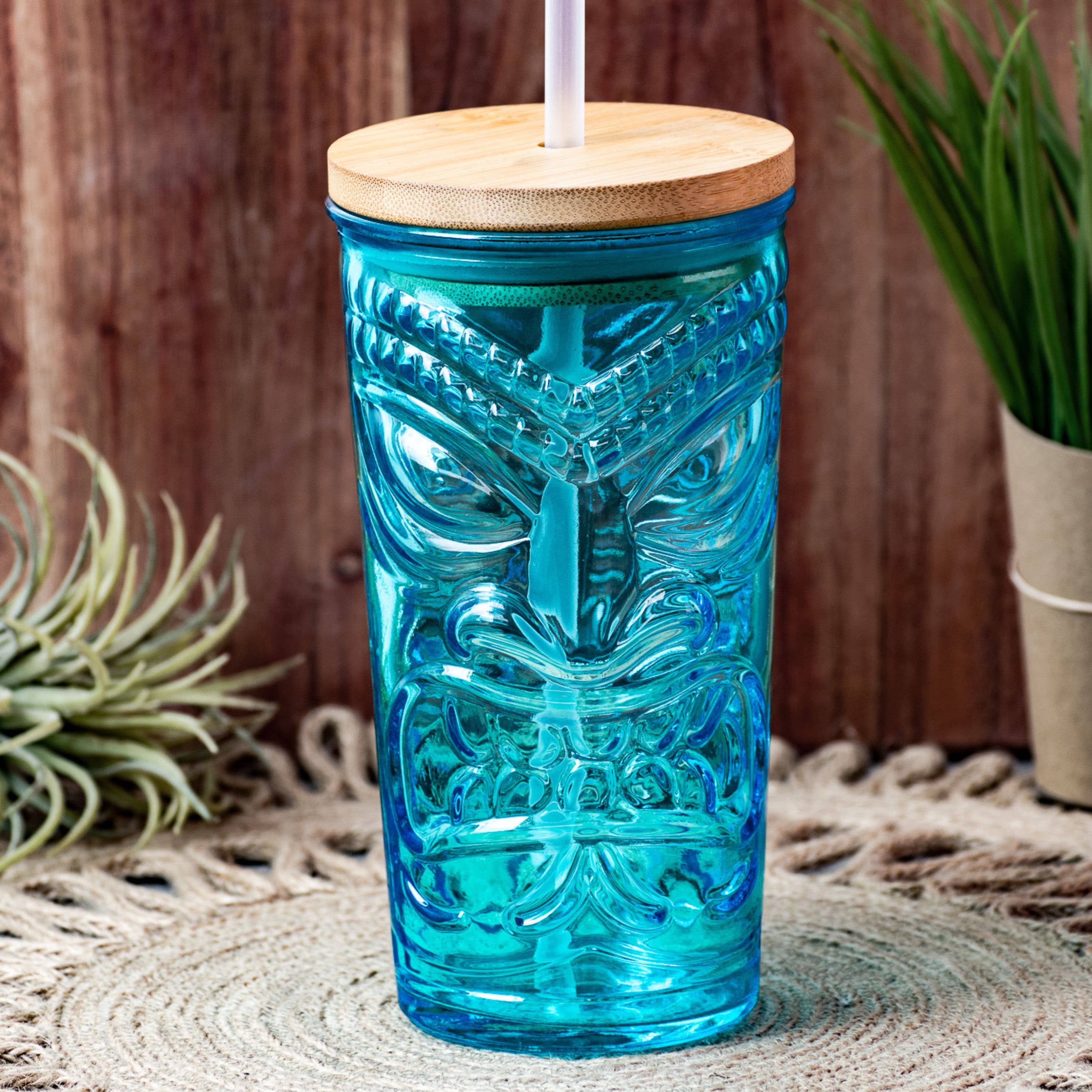 10 Strawberry Street - Wholesale Drinking Glass/Cup - Tiki Glass Sipper, Blue1