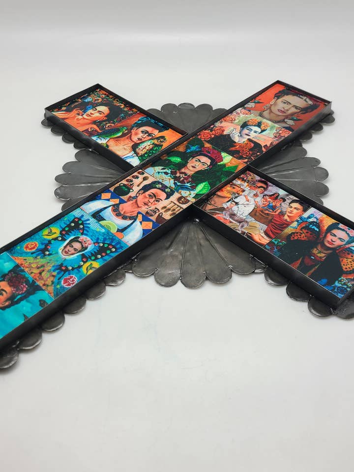 MXSQC2FK- Frida Kahlo Picture Cross Large for wholesale by Contreras Designs