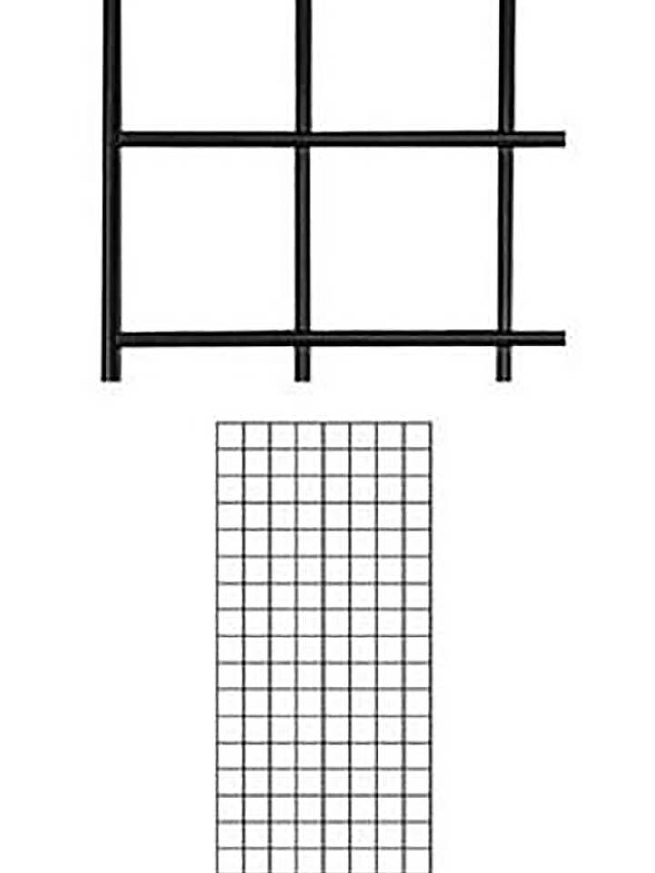2' X 5' Black Wire Grid Panel for wholesale by Store Supply Warehouse