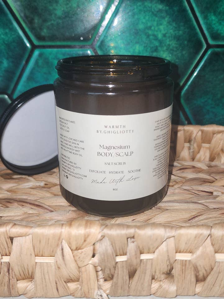 Magnesium Scalp and Body Scrub for wholesale by WARMTHBYGHIGLIOTTY