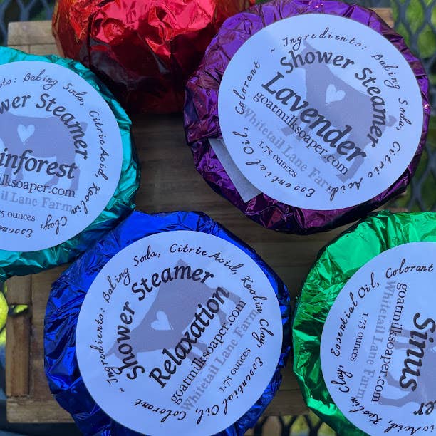 Whitetail Lane Farm Goat Milk Soap - Wholesale Shower Steamer/Bomb - Shower Steamer Starter/Refill Package - Set of 36