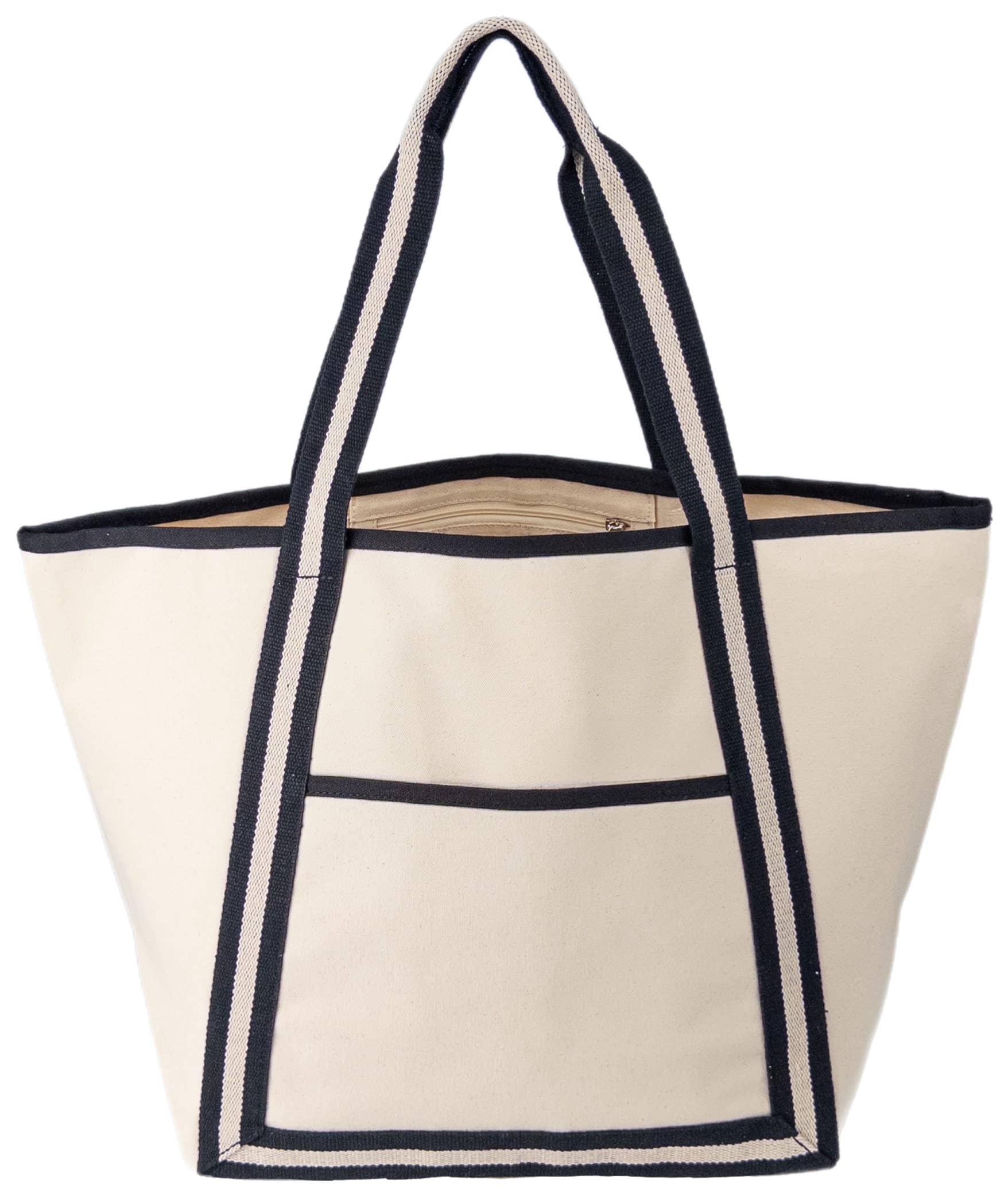 US Bags - Wholesale Tote Bag - Women's - Heavy Duty Seaside Canvas Boat Tote Bag | Beach Travel Daily1