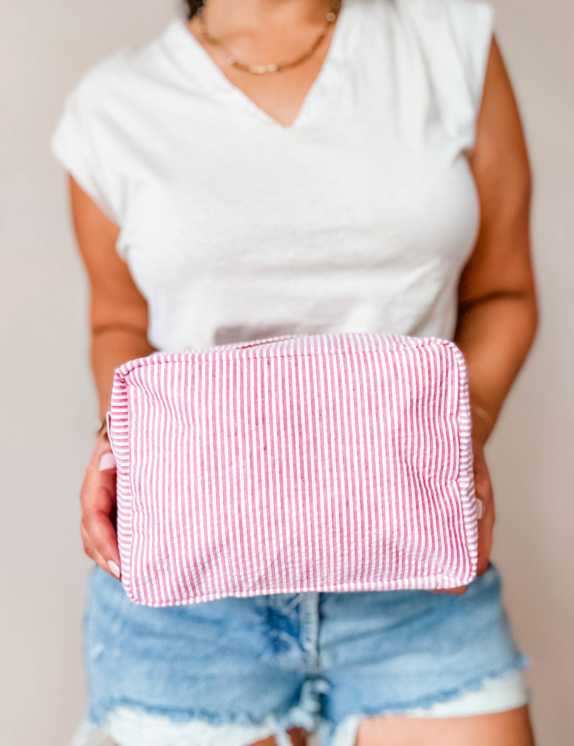 Mugsby - Wholesale Makeup/Cosmetic Bag - Seersucker Spring Bags, Spring Bags, Pastel Cosmetic Bags8