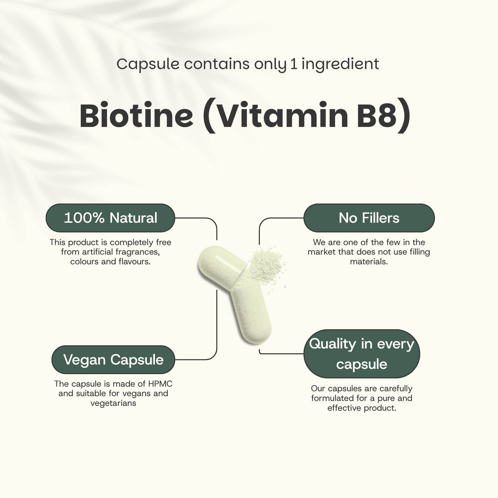 Cupplement b.v. - Vendita all'ingrosso Vitamine/integratori orali - Capsule di Biotina (Vitamina B8) 10.000 mcg 60 Capsule2