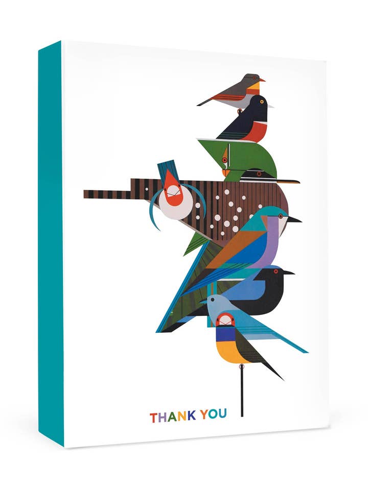 Charley Harper: Rainforest Birds Boxed Thank You Notes for wholesale by Pomegranate