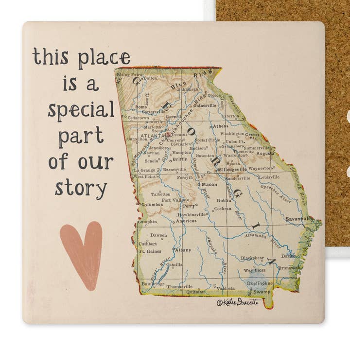 Special Part of our Story coaster - Georgia for wholesale by True and Lovely (formerly polka dot mitten)