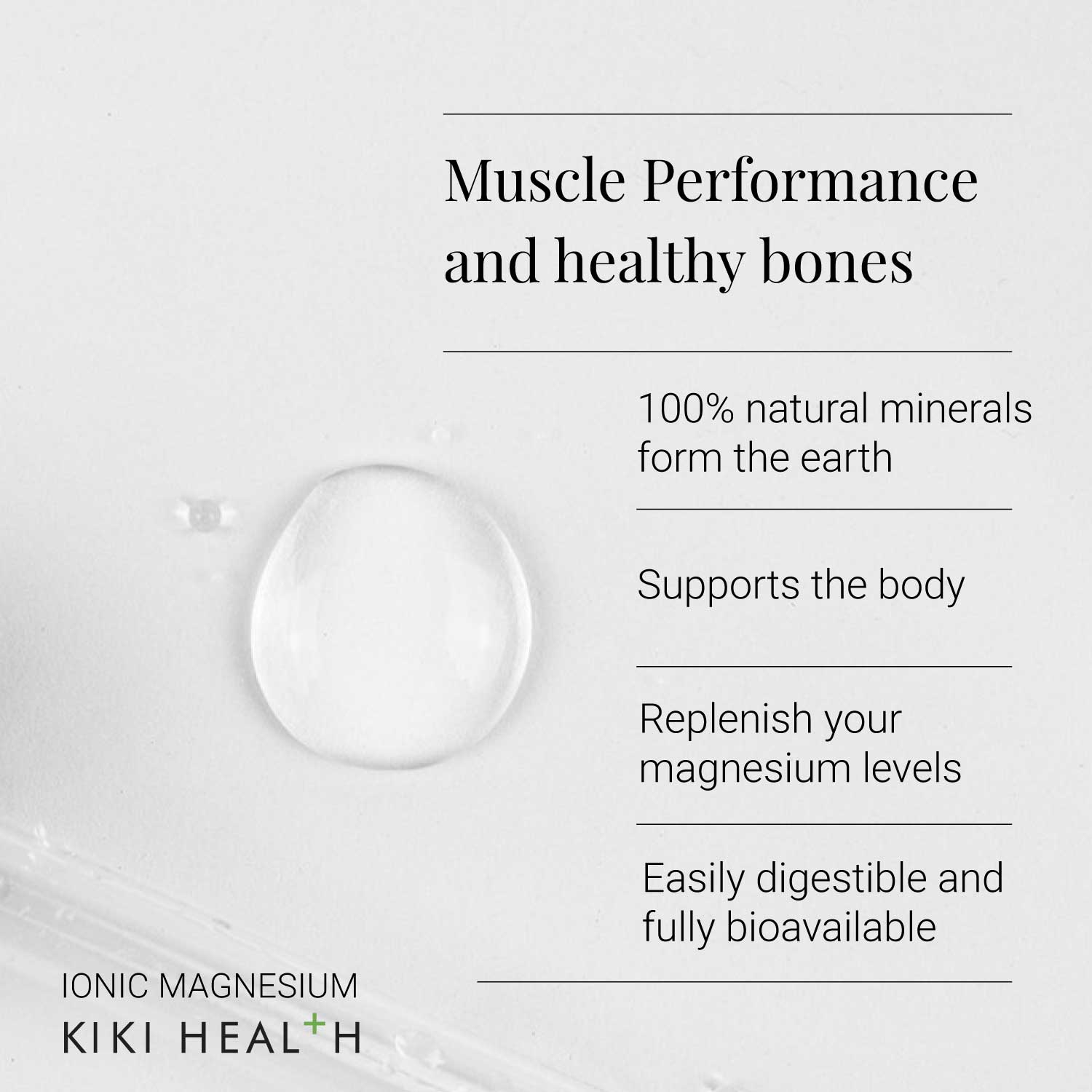 KIKI Heath – wholesale Oral supplement/vitamin – Ionic Magnesium Liquid Concentrate – 50ml1