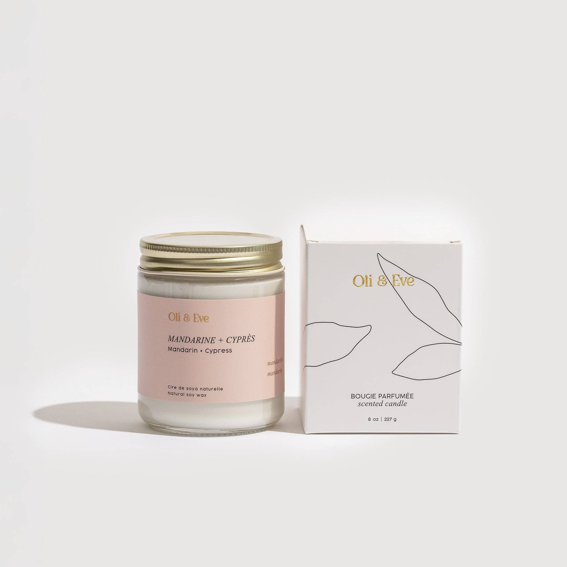 Oli & Eve - Wholesale Jar/Filled Candle - Mandarin + cypress candle