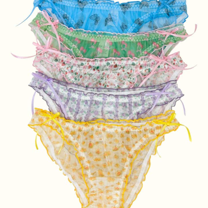 Milanblocks Summer Floral Fantasy Coquette Mesh Panty Set for wholesale by Milanblocks LLC