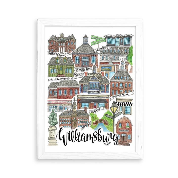 Affiche d'art Williamsburg, VA pour la vente par Mad Kitchen Co.