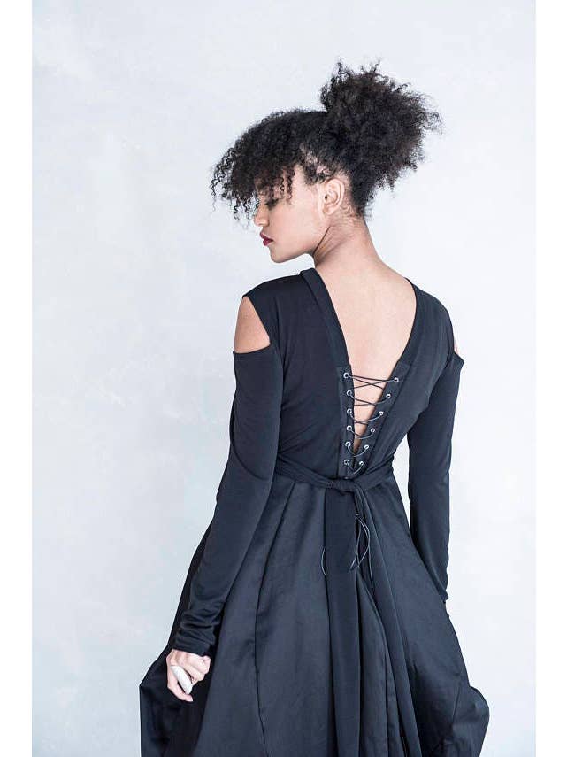 RALELE EOOD – wholesale Klänning - Dam – Plus Storlek Svart Extravagant Klänning, Steampunk Klänning, Casual2