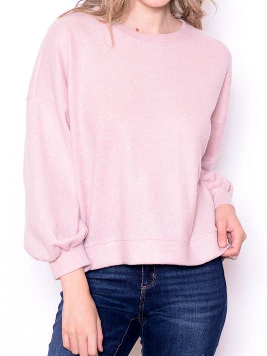 Subtle Sparkle Long Sleeve Sweater for wholesale by Chris & Carol Apparel