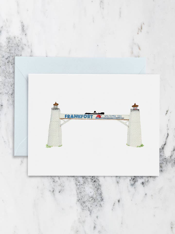 Frankfort Welcome Arch Note Cards Set 6 for wholesale by Crissie Vitale Creative