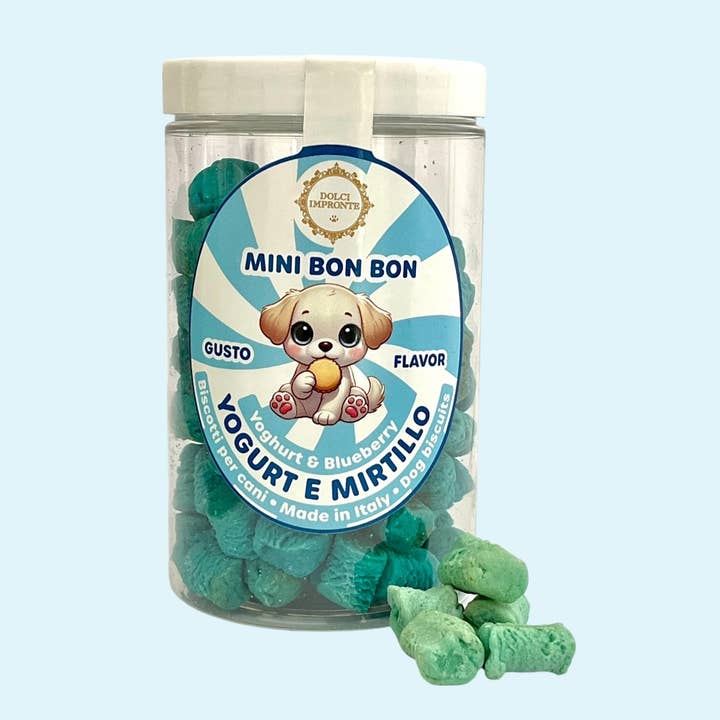 Fifty Srl - Dolci Impronte The Italian Pet Pastry – Großhandel Leckerlis – Hund – Dolci Impronte Mini Bonbon 4er Geschmacksglas 170 g4