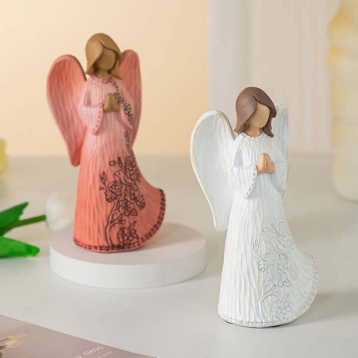 Liffy - Vente Figurine décorative - Figurine en résine Ange de bénédiction Décoration intérieure Sculpture1