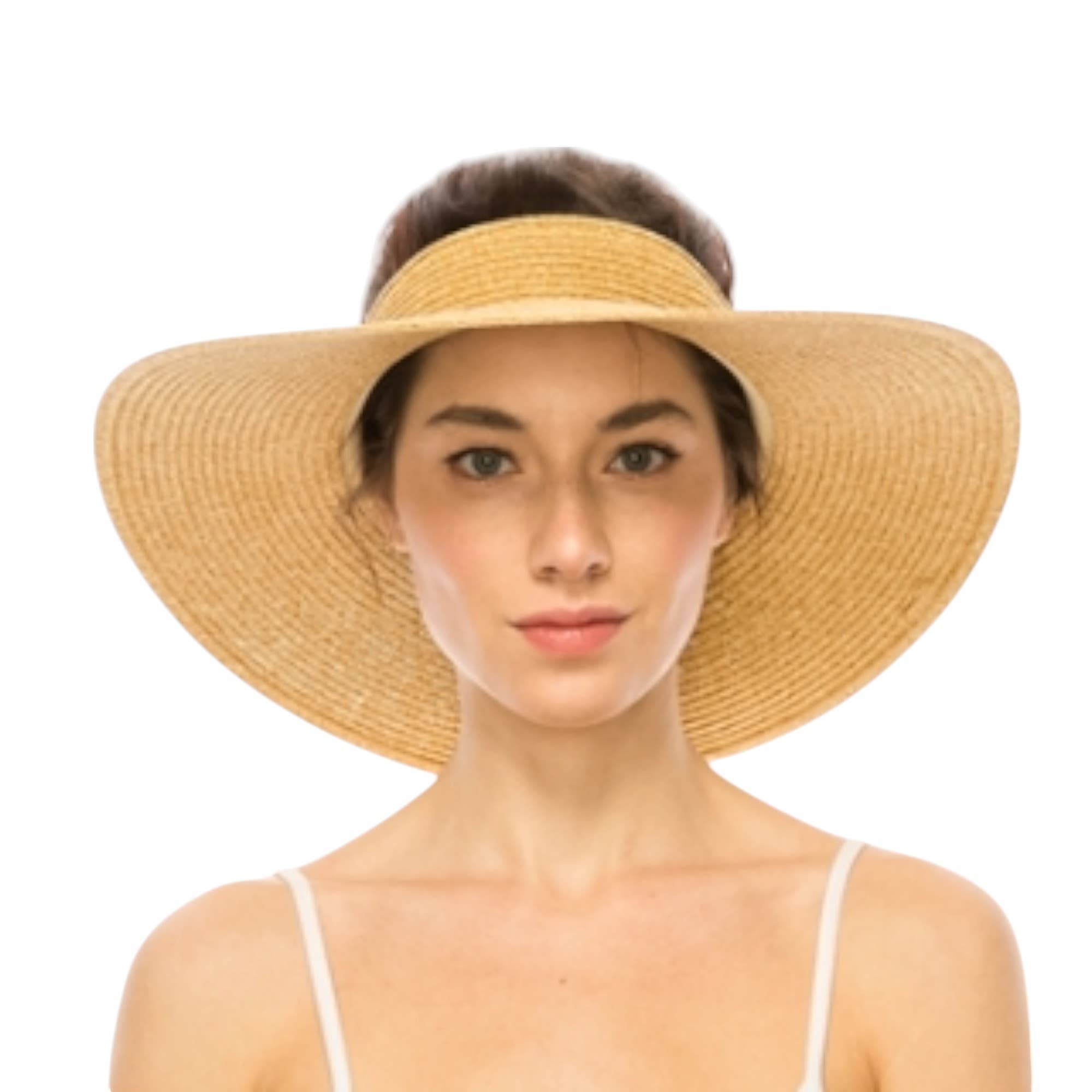 One and Only Accessories - Wholesale Visor - Women's - Crownless Straw Visor - NEW COLORS ADDED!4