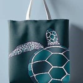 Borsa a tracolla/borsa per la spesa Talia the Turtle - Verde marino intenso per la vendita all'ingrosso da parte di Black Ginger