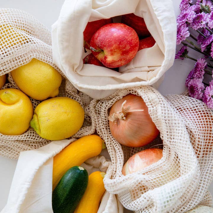 ZWS Essentials - Wholesale Grocery/Shopping Bag - Organic Cotton Muslin Produce Bag