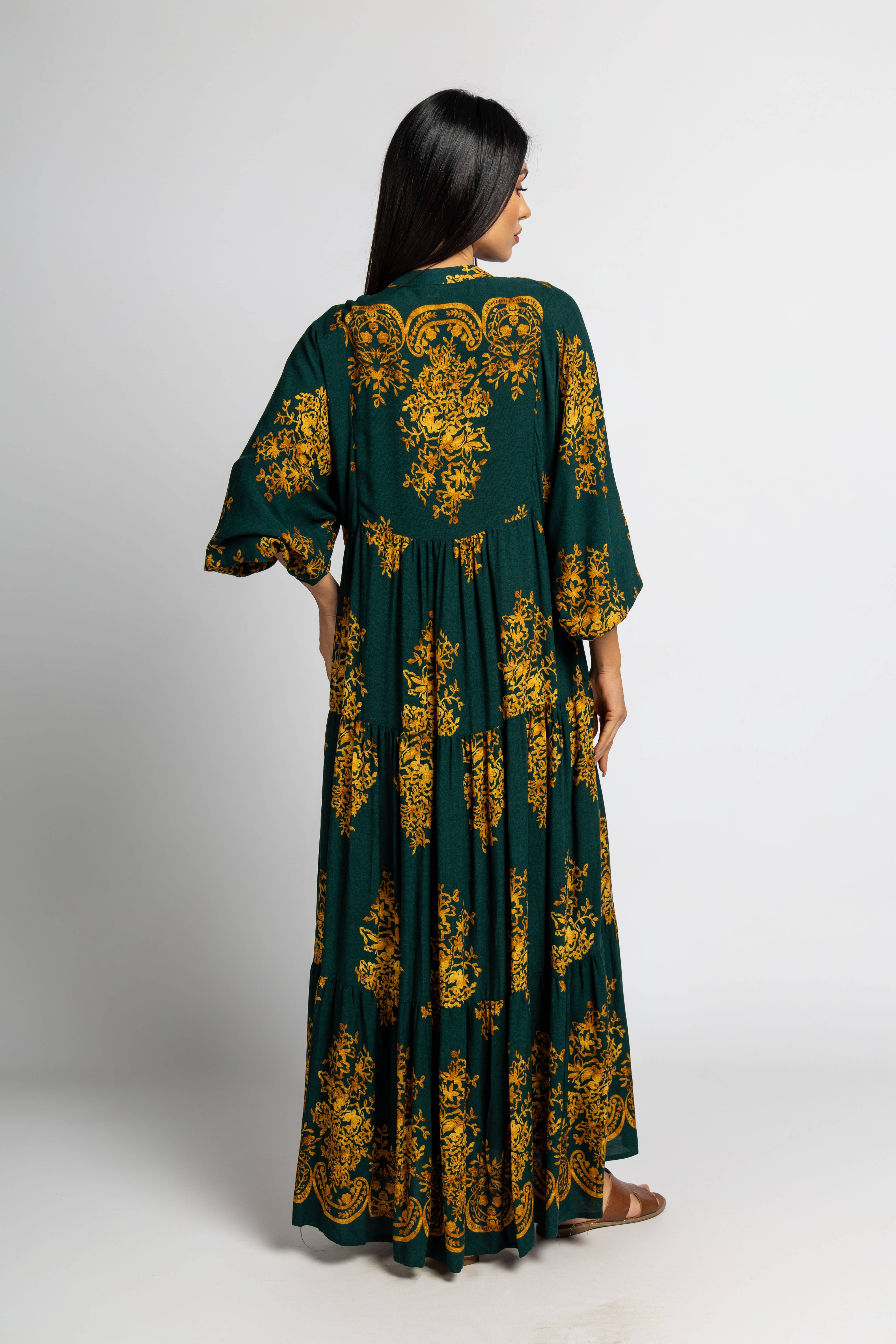 FAME GREECE - Vente Robe – femme - Robe F-329 Golden Shadows en viscose3