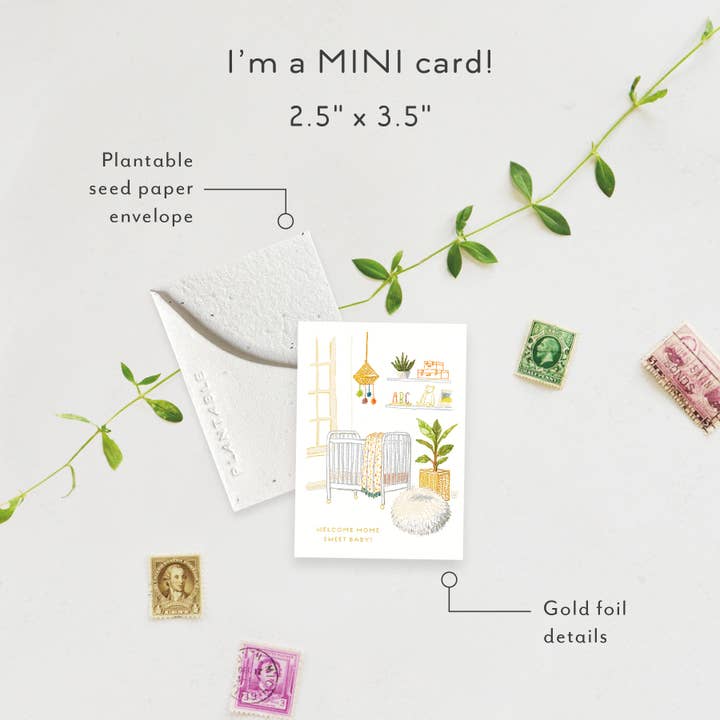 Kinderstube Sprössling - Mini-Babykarten (2,5" x 3,5") für den Großhandel von Seedlings