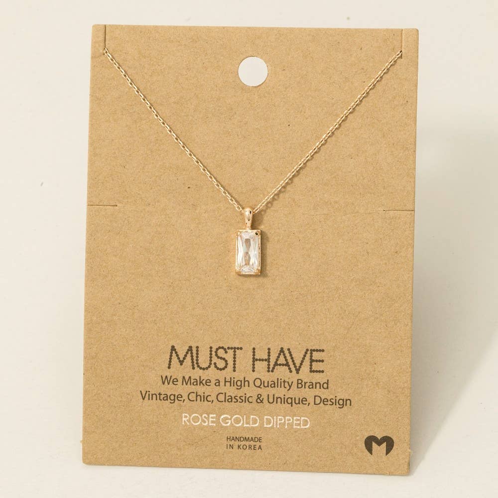 Fame Accessories - Vente Colliers à pendentif - Collier avec pendentif en forme de baguette trempée dans l'or4