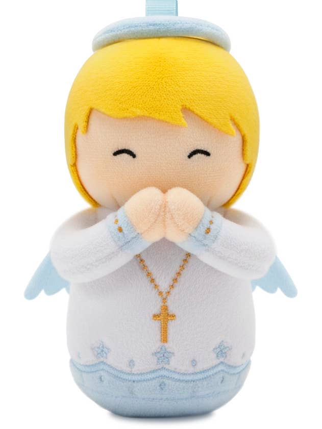 Guardian Angel Boys Catholic Mini Plush Doll 4.75" | Angel for wholesale by Little Drops of Water®