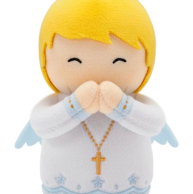 Little Drops of Water® - Wholesale Stuffed/Plush Toy - Kids & Baby - Guardian Angel Boys Catholic Mini Plush Doll 4.75" | Angel