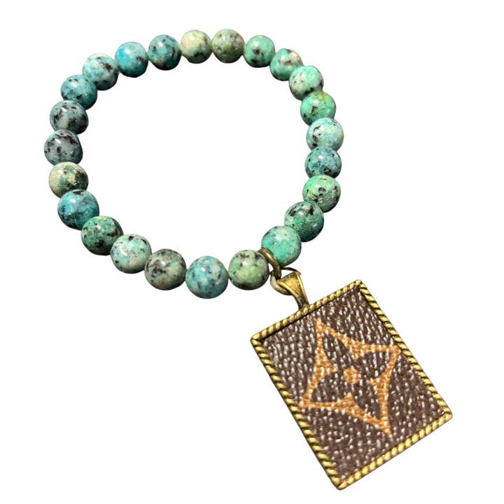 African Turquoise 8mm Bracelet for wholesale by Junk And The Gypsy