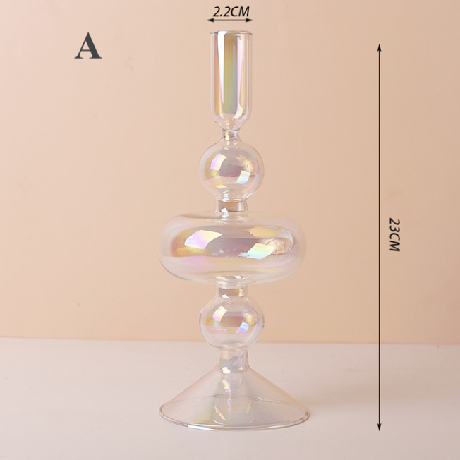 IVORE.GROUP (We cover All Import duty) - Wholesale Candle Holder - Nordic Rainbow Glass Vase / Candle Holder0