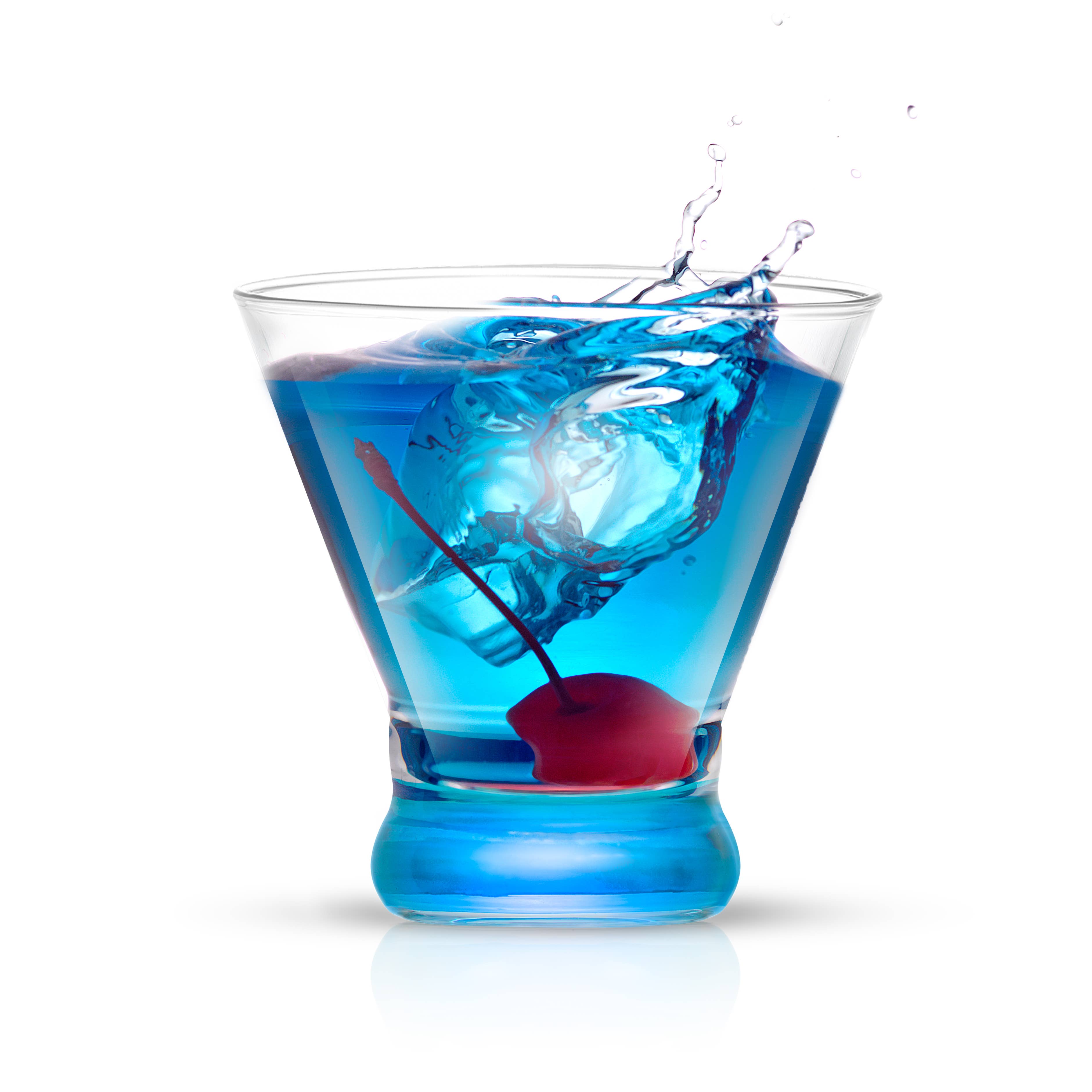 JoyJolt – wholesale Cocktail/liquor glass – Hue Colored Stemless Martini Glasses, Colorful Party Glasses3