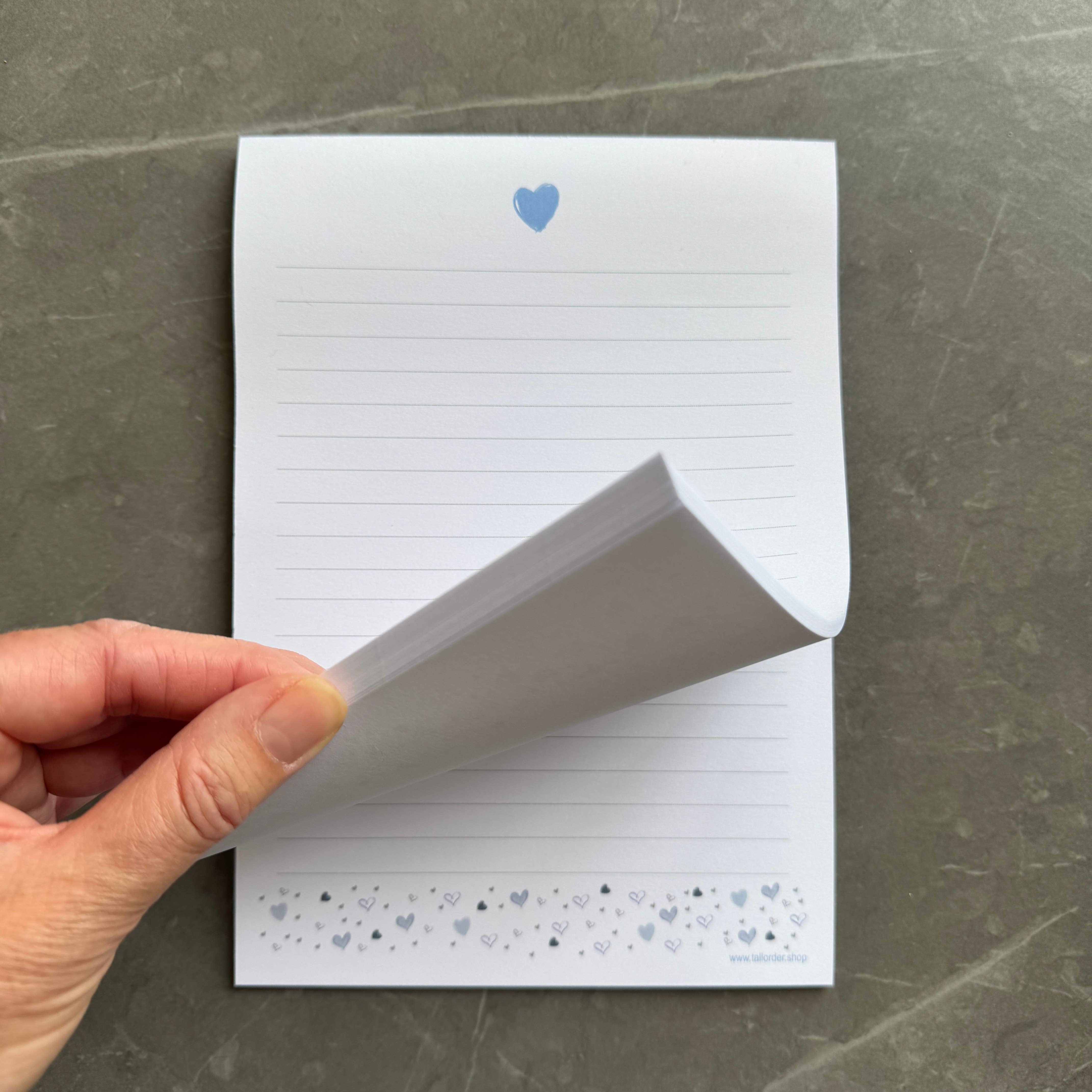 Tall Order - Wholesale Notepad - A5 Notepad with Heart Pattern, Jotter, Love Letter Lined Pad3