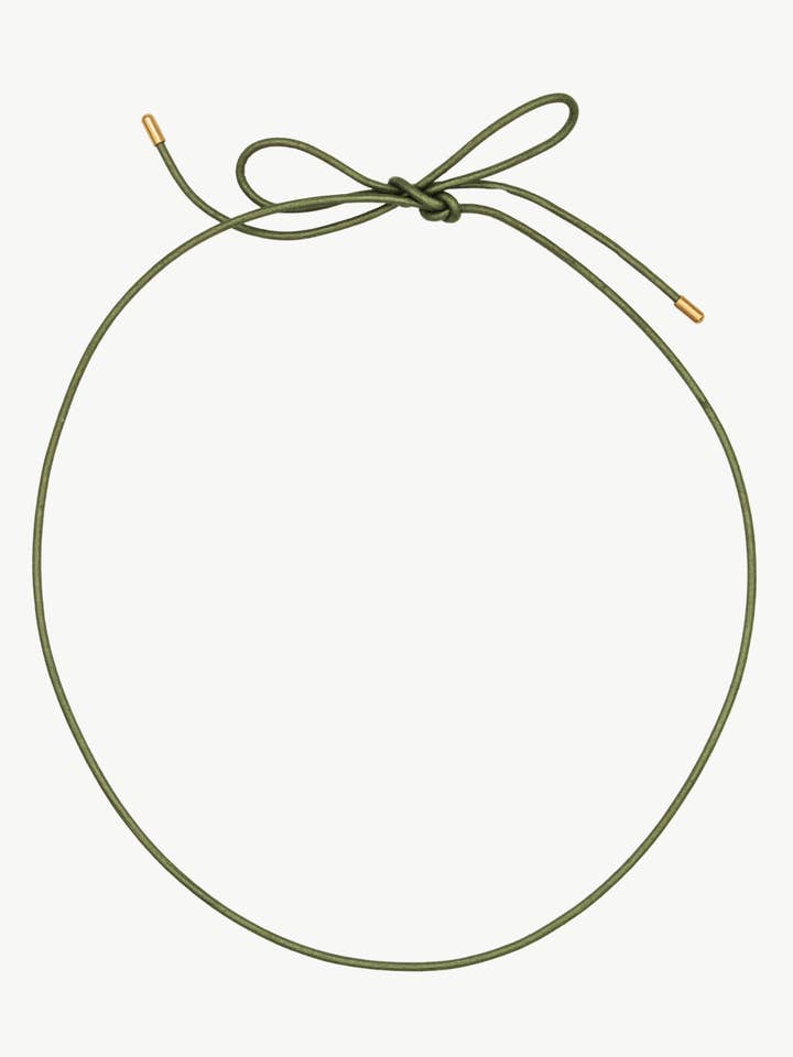 Cordon en cuir - Olive pour la vente par All Is Rosie