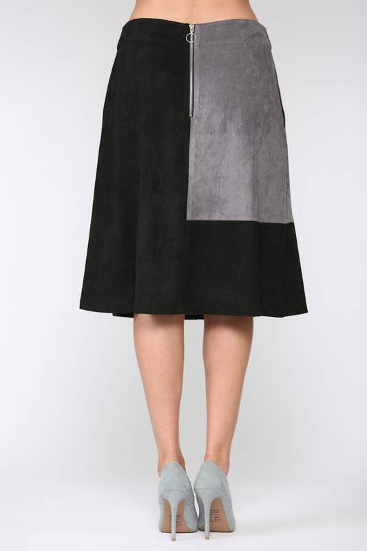 COSÌ COM'È Gonna Alexandra in pelle scamosciata elasticizzata in vendita all'ingrosso su Faire2