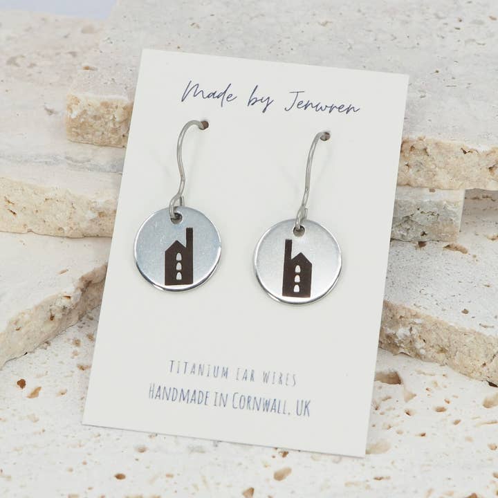 Cornish tin mine dangle earrings for wholesale by MadebyJenWren