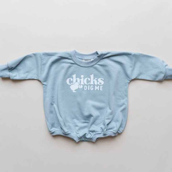 Little Joy Co. - Wholesale Jumpsuit - Baby - Chicks Dig Me Oversized Sweatshirt Romper